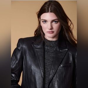 BERNARDO LONDON LEATHER BLAZER